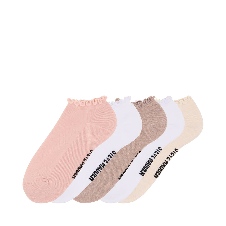 Pack de 5 calcetines rosados cortos mujer - view 2