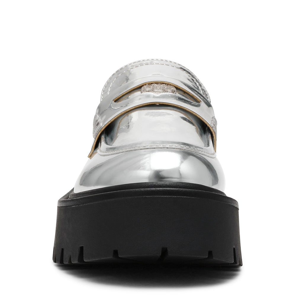 Mocasines Grises de Mujer Calistaa Silver Multi | Steve Madden